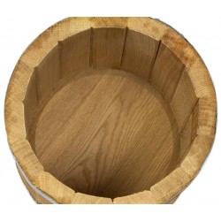 Eiche Sauerkraut Topf 15L, Einlegefass, Holzgefäß zum Einlegen für Gemüsen, (Bottich) mit Deckel und Drückplatte.