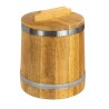 Eiche Sauerkraut Topf 5L, Einlegefass, Holzgefäß zum Einlegen für Gemüsen, (Bottich) mit Deckel und Drückplatte.