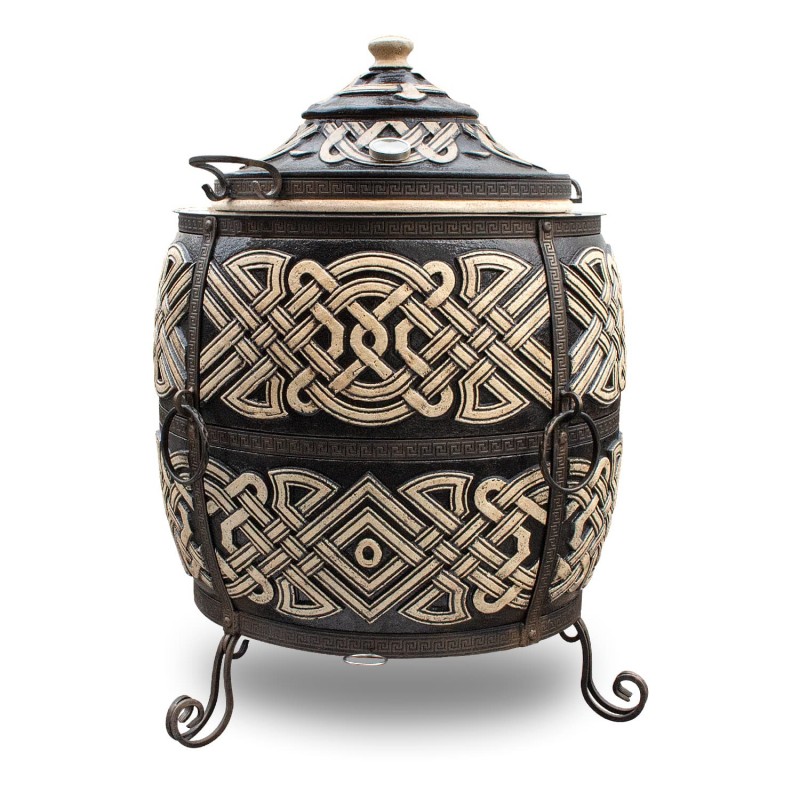 Tandoor aus Schamottton kaufen – isolierter Lehmofen mit Zubehör | Lyrin24