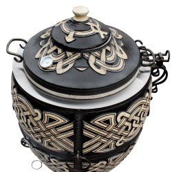 Tandoor aus Schamottton – isoliert, massiv & mit Maxi-Zubehör-Set