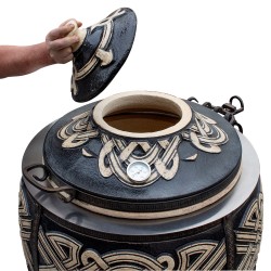 Tandoor aus Schamottton – isoliert, massiv & mit Maxi-Zubehör-Set