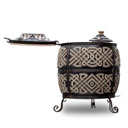 Tandoor aus Schamottton – isoliert, massiv & mit Maxi-Zubehör-Set