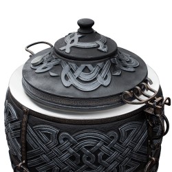 Wärmegedämmter Tandoor aus Schamottton Graphit (Komplett-Set, 285 kg)