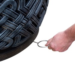 Wärmegedämmter Tandoor aus Schamottton Graphit (Komplett-Set, 285 kg)