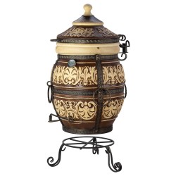 Wrought iron tandoor stand (base), round, heavy-duty