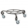 Mobile tandoor stand with wheels – wrought iron, heavy-duty