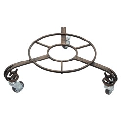 Mobile tandoor stand with wheels – wrought iron, heavy-duty