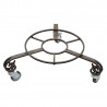 Mobile tandoor stand with wheels – wrought iron, heavy-duty