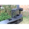 Barbecue area with a corner table "Tamerlan +" (for installation in a gazebo), barbecue with a sink