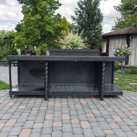 "Zeus" barbecue grill for installation in a gazebo
