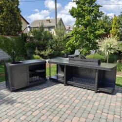 Комплект для зоны барбекю "Зевс", стол мангал на террасу