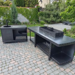 Комплект для зоны барбекю "Зевс", стол мангал на террасу