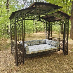 Garden swing bed "Venice", pergola swing with cushions