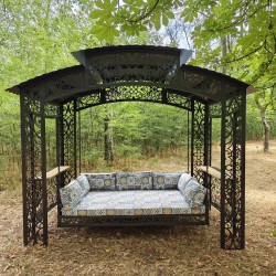 Garden swing bed "Venice", pergola swing with cushions