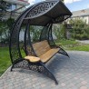 Garden swing "Dubai", powder-coated, seat base material - oak