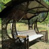 Garden swing "Emir" (with a soft part), seat base material - metal