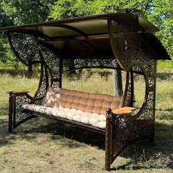 Gartenschaukel „Emir“ (mit Polsterung), Sitzgestell aus Metall