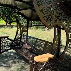 Garden swing "Emir" (with a soft part), seat base material - metal