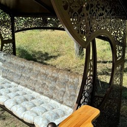 Garden swing "Emir" (with a soft part), seat base material - metal