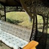 Garden swing "Emir" (with a soft part), seat base material - metal