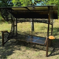 Gartenschaukel „Emir“ (mit Polsterung), Sitzgestell aus Metall