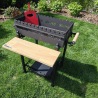Mangal BBQ Vostok aus 4 mm Stahl – Premium Schaschlikgrill mit BBQ Deckel, Kazan Halter & 12 Spießen