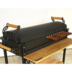 Grill-Mangal "Armada-2" auf Rädern, 4 mm Stahlstärke