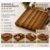 Массивная дубовая доска 40 × 30 × 4 см | торцевая