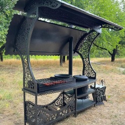 Мангал Аладдин с крышей и печью под казан | Lyrin24
