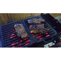Gusseisen Grillrost 36×26 cm | 7 mm massiv | Lyrin24